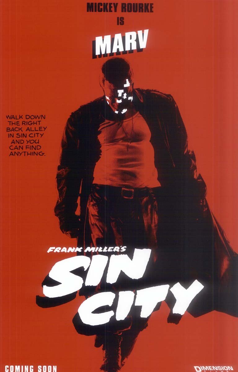 Mickey Rourke SIN CITY original studio movie poster 11x17 Robert Rodriguez SDCC