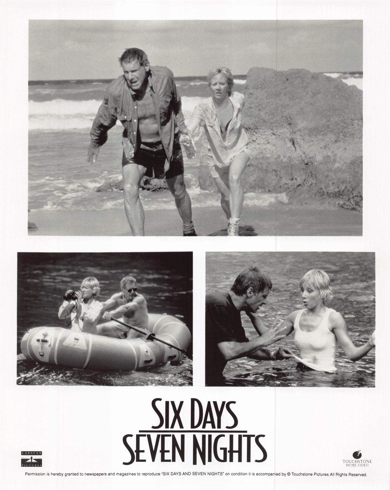Harrison Ford SIX DAYS SEVEN NIGHTS Anne Heche original 8x10 press photo 1999