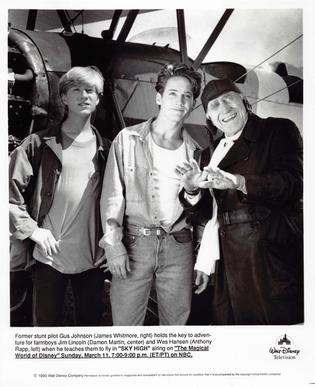 James Whitmore SKY HIGH Anthony Rapp Damon Martin original press photos 1990