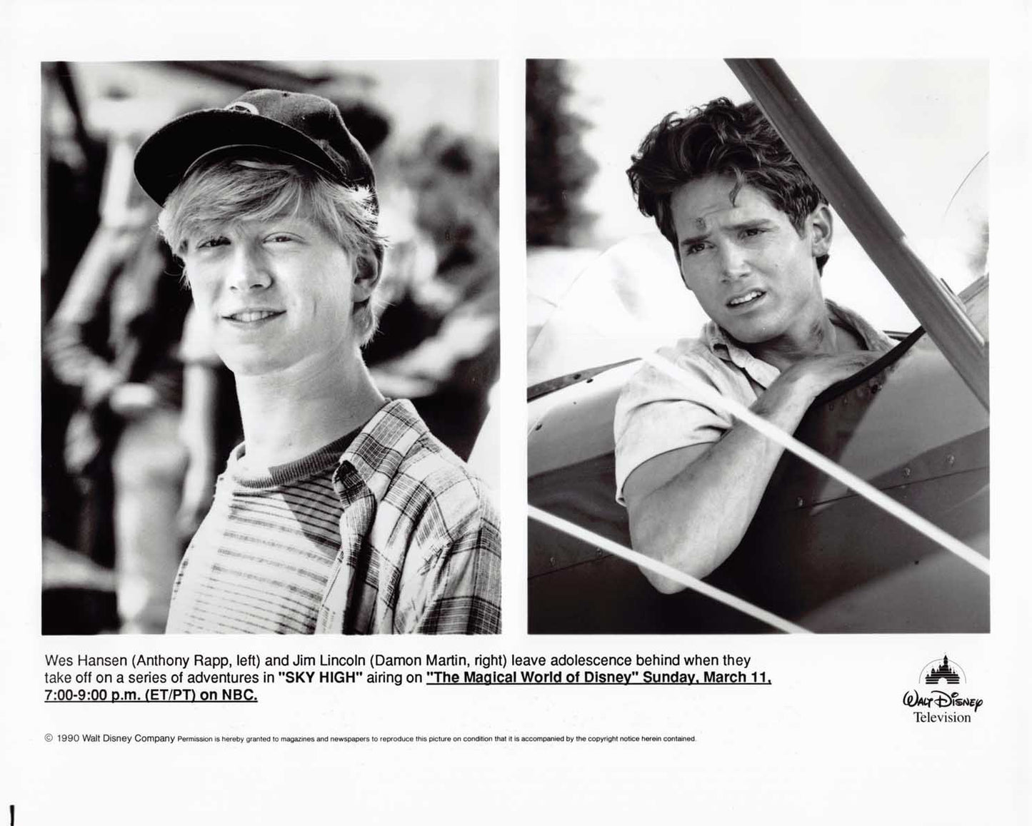 James Whitmore SKY HIGH Anthony Rapp Damon Martin original press photos 1990