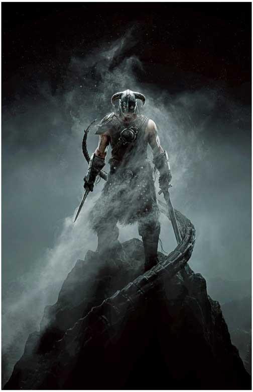 SKYRIM Dragonborn character video game poster 11x17