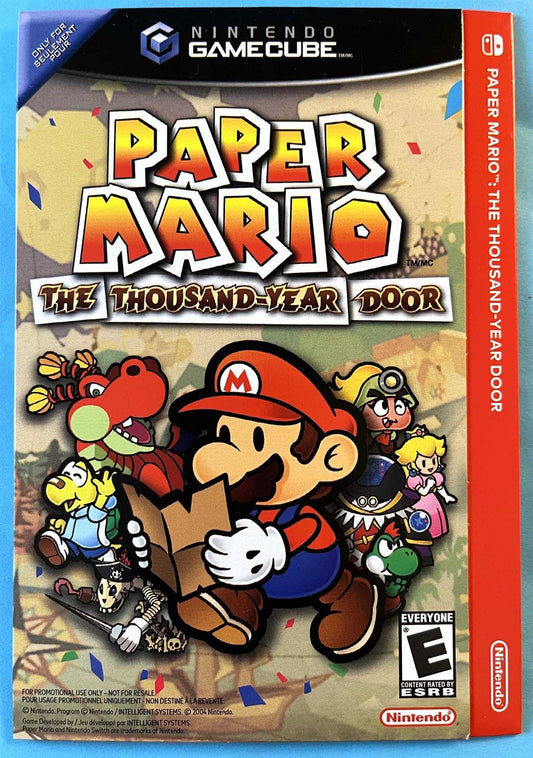 Nintendo Switch Gamecube PAPER MARIO Thousand Year Door - Official Sleeve