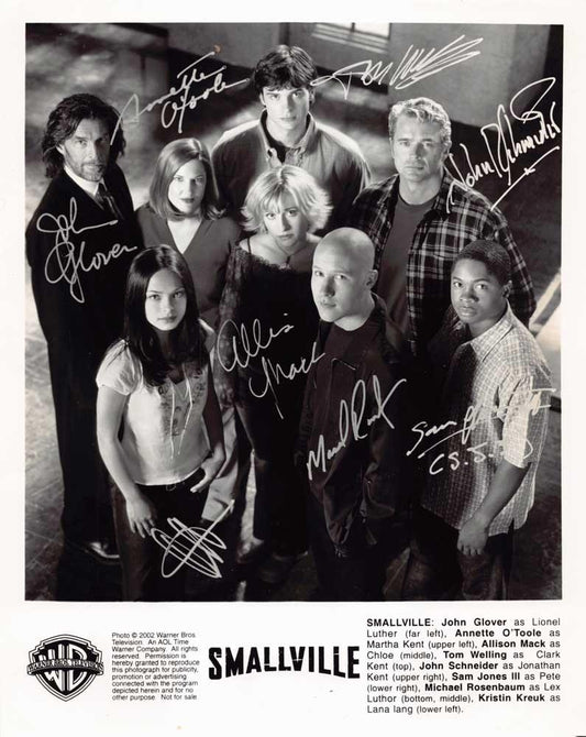 Tom Welling SMALLVILLE Kristin Kreuk original 8x10 studio printed signed 2002
