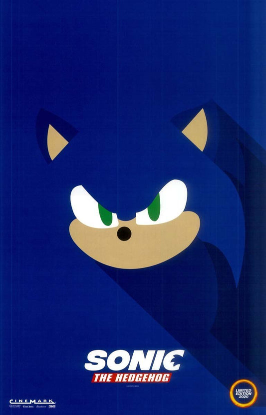 Sega SONIC THE HEDGEHOG original studio movie poster 11x17 Cinemark