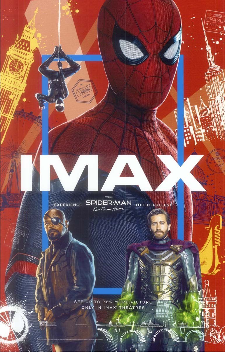 Tom Holland SPIDER-MAN FAR FROM HOME original Imax studio movie poster 11x17
