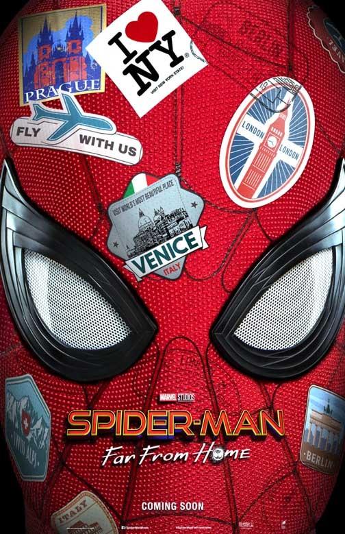 Tom Holland SPIDER-MAN FAR FROM HOME stickers advance movie poster 11x17