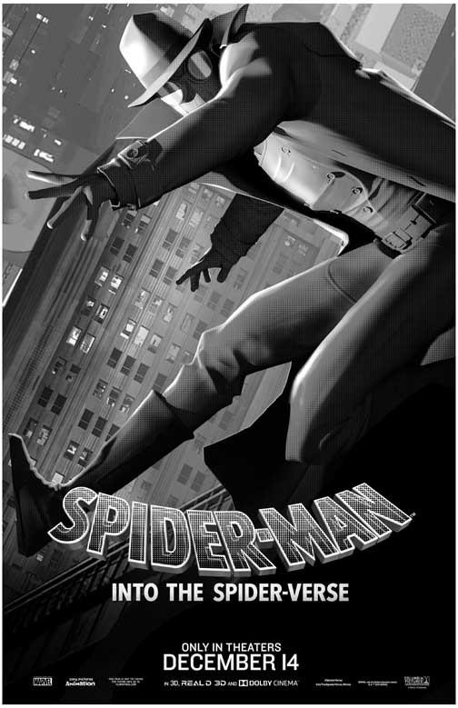 SPIDER-MAN INTO THE SPIDER-VERSE Spider-Noir character movie poster 11x17