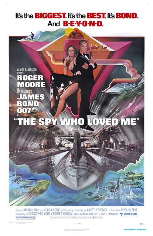 Roger Moore SPY WHO LOVED ME Barbara Bach movie poster 11x17 James Bond 007