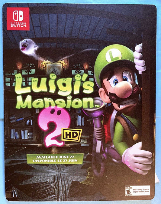 Nintendo Switch LUIGI'S MANSION 2 HD store display counter standee