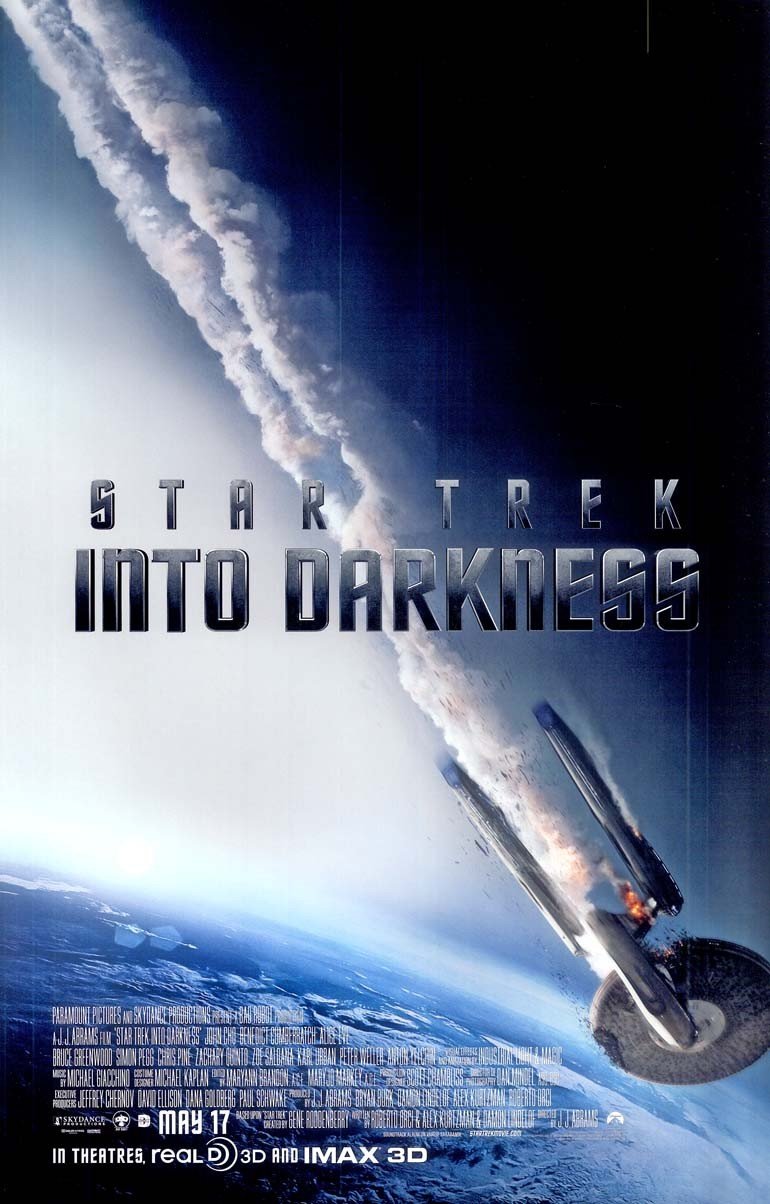 Chris Pine STAR TREK INTO DARKNESS original studio movie poster 11x17
