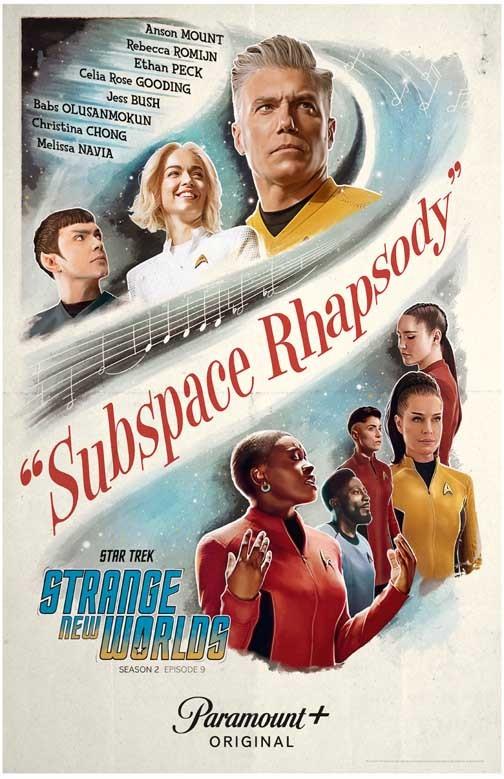Anson Mount STAR TREK STRANGE NEW WORLDS 'Subspace Rhapsody' movie poster 11x17