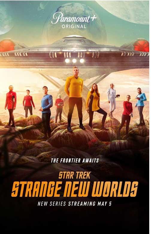 Anson Mount STAR TREK STRANGE NEW WORLDS Ethan Peck cast movie poster 11x17