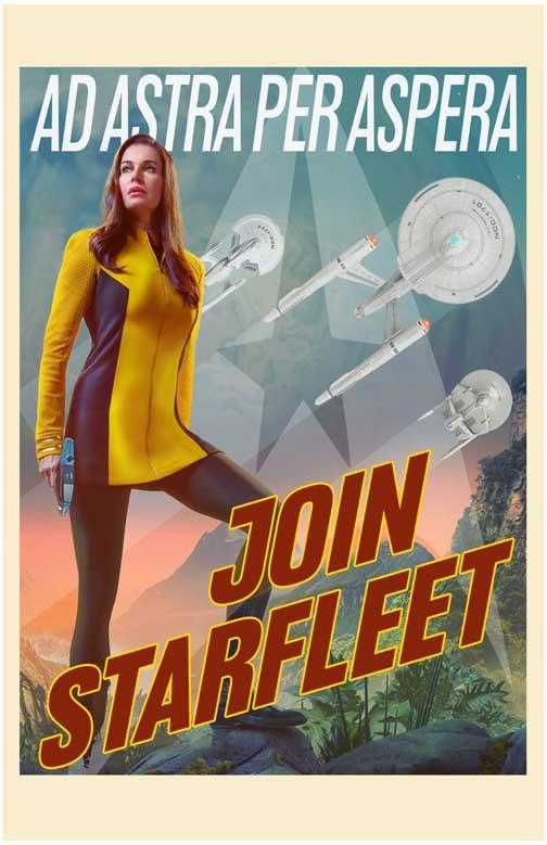 Anson Mount STAR TREK STRANGE NEW WORLDS 'Ad Astra Per Aspera' poster 11x17
