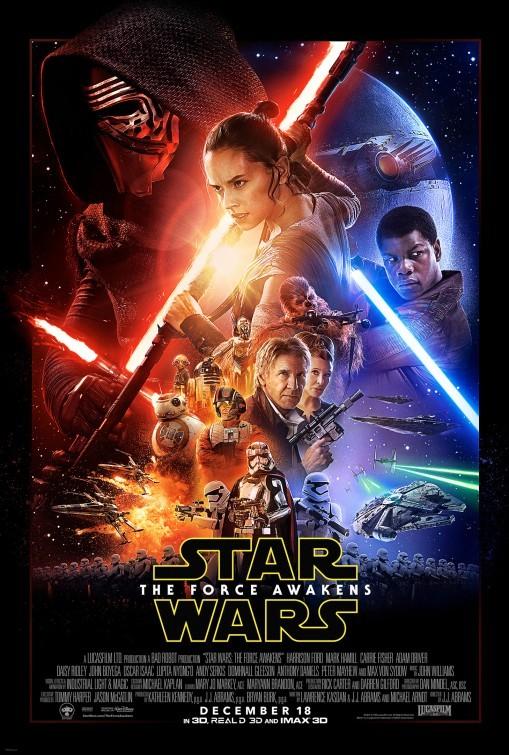 Harrison Ford Star Wars FORCE AWAKENS original 27x40 DS movie poster