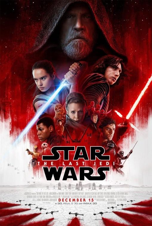 Mark Hamill Star Wars LAST JEDI original 27x40 DS movie poster
