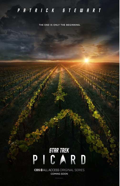 Patrick Stewart STAR TREK PICARD Badge advance movie poster 11x17