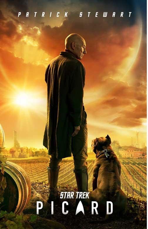 Patrick Stewart STAR TREK PICARD dog advance movie poster 11x17