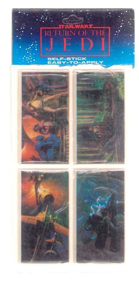 1983 Star Wars RETURN OF THE JEDI Self-Stick Ralph McQuarrie puffy stickers