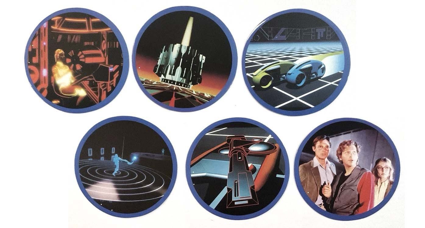 Jeff Bridges TRON Bruce Boxleitner York Peanut Butter sticker set Canada 1982