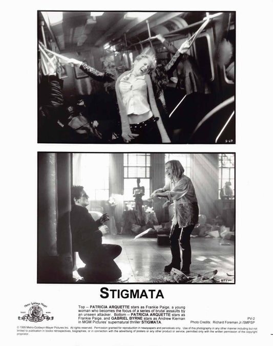 Gabriel Byrne STIGMATA Patricia Arquette original 8x10 press photos 1999