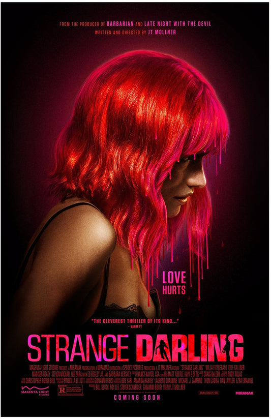 Willa Fitzgerald STRANGE DARLING advance movie poster 11x17
