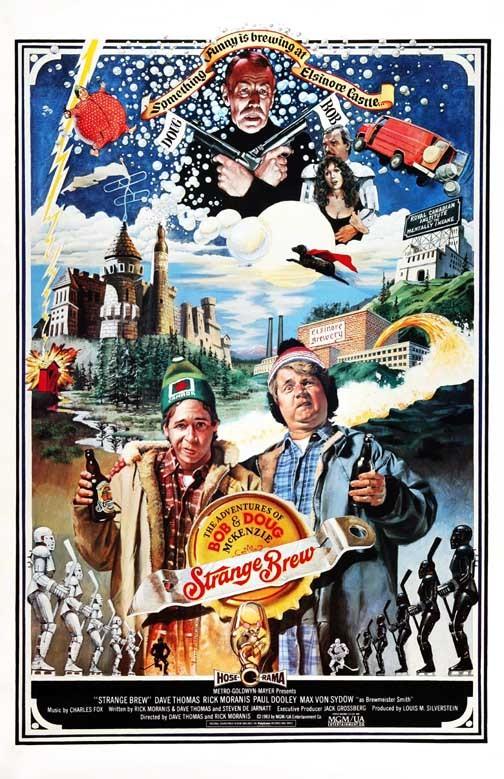 Rick Moranis STRANGE BREW Dave Thomas Max Von Sydow movie poster 11x17