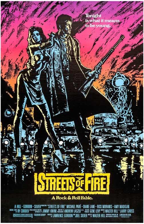 Michael Pare STREETS OF FIRE Diane Lane Willem Dafoe movie poster 11x17