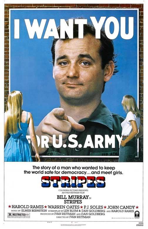 Bill Murray STRIPES Harold Ramis John Candy movie poster 11x17 Ivan Reitman