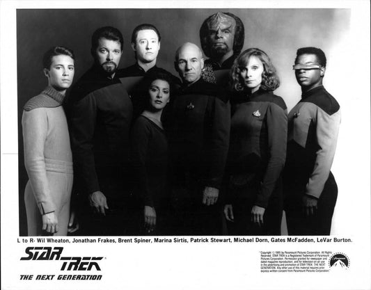 Patrick Stewart STAR TREK THE NEXT GENERATION original 10x8 press photo