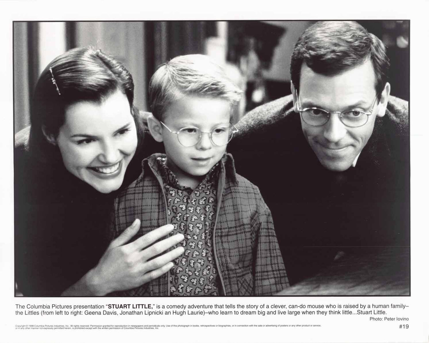 Geena Davis 1996 STUART LITTLE Hugh Laurie original press photo