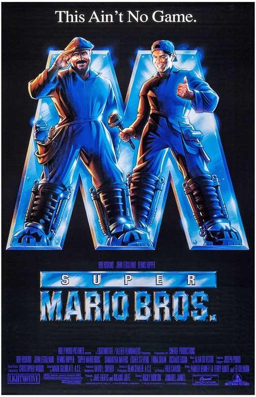 Bob Hoskins SUPER MARIO BROS. Dennis Hopper movie poster 11x17