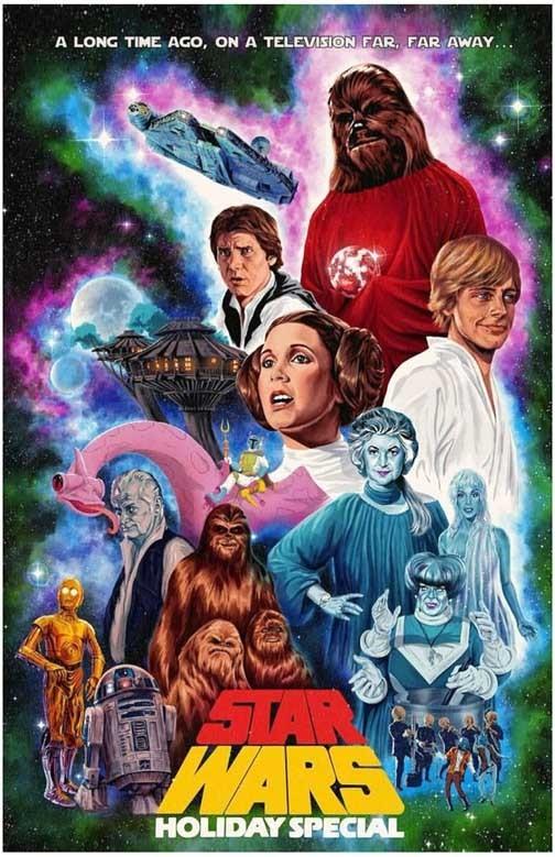 Mark Hamill STAR WARS HOLIDAY SPECIAL Carrie Fisher foreign movie poster 11x17