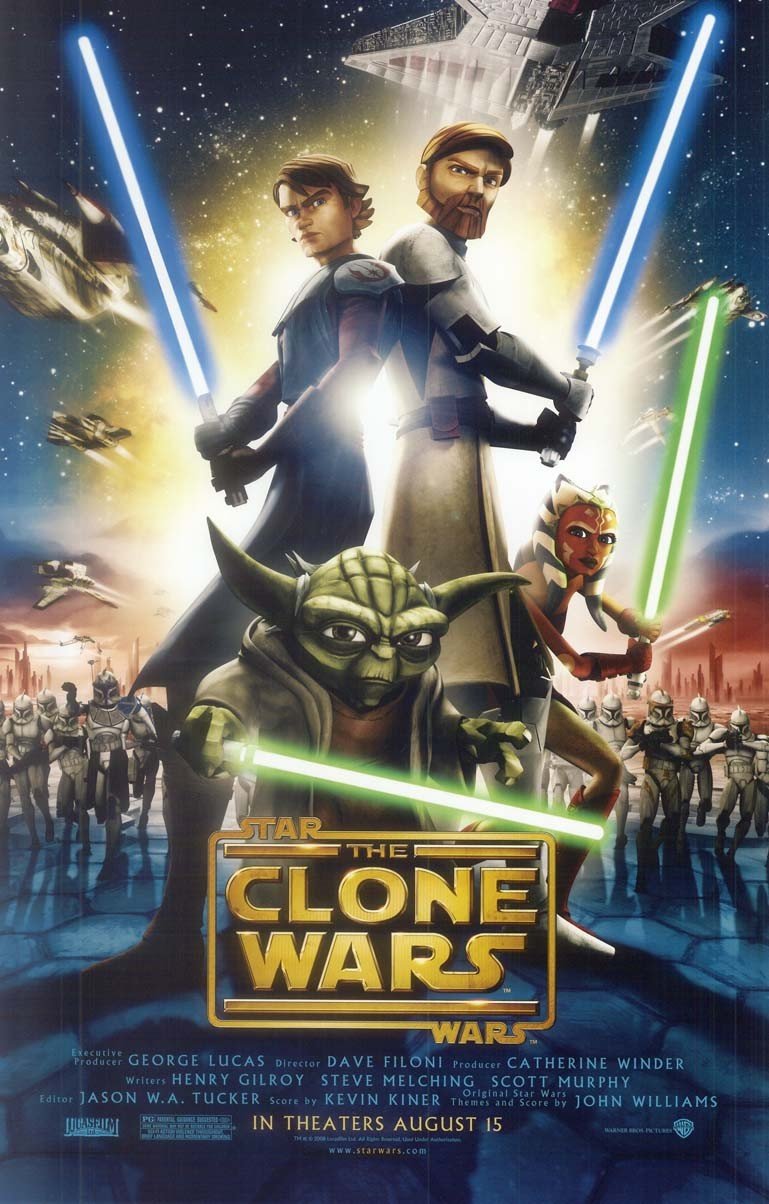 Lucasfilm animated STAR WARS CLONE WARS original studio movie poster 11x17