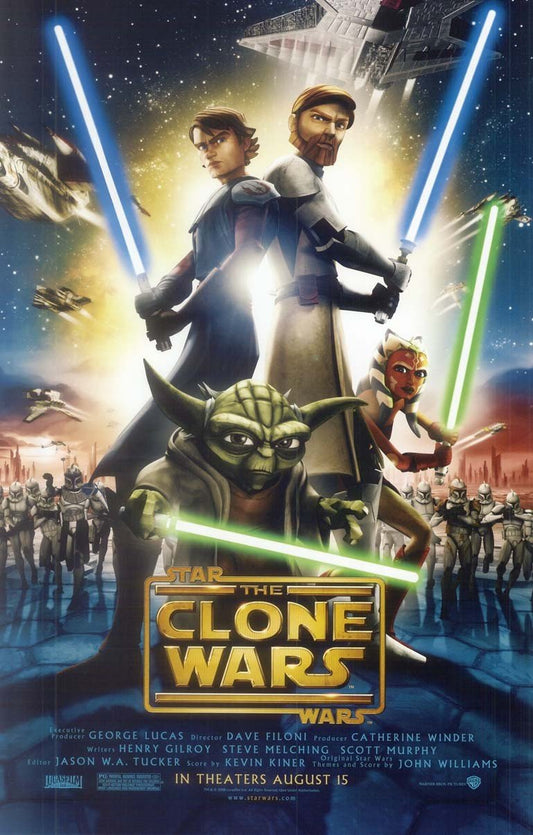 Lucasfilm animated STAR WARS CLONE WARS original studio movie poster 11x17