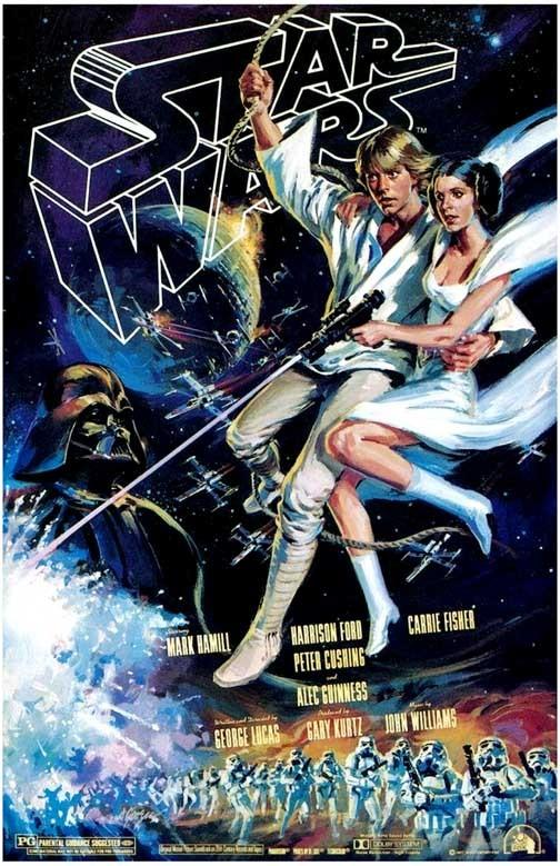 Mark Hamill STAR WARS Carrie Fisher retro swinging movie poster 11x17