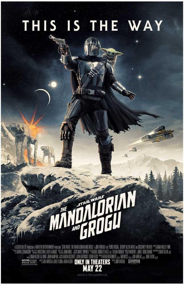 Sigourney Weaver Star Wars MANDALORIAN AND GROGU Pedro Pascal movie poster 11x17