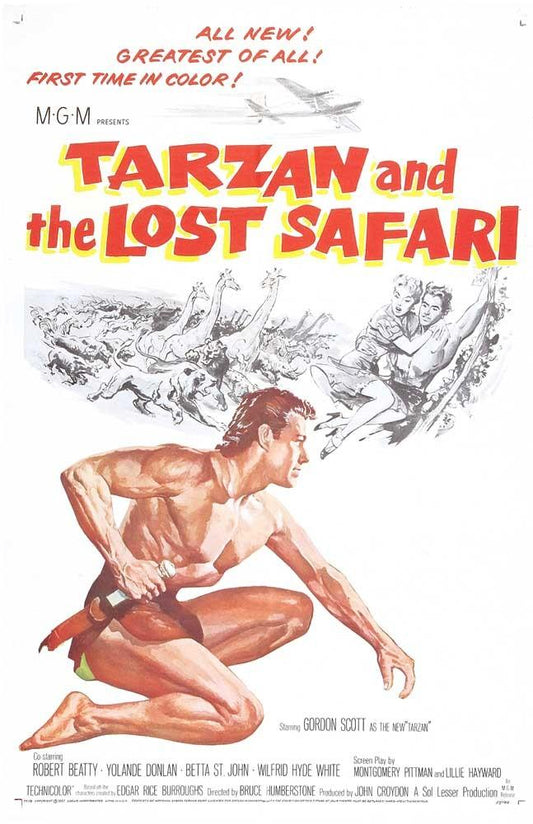 Gordon Scott TARZAN AND THE LOST SAFARI movie poster 11x17
