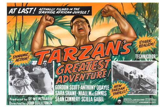 Gordon Scott TARZAN'S GREATEST ADVENTURE movie poster 17x11