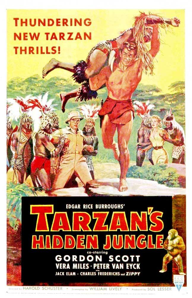 Gordon Scott TARZAN'S HIDDEN JUNGLE movie poster 11x17