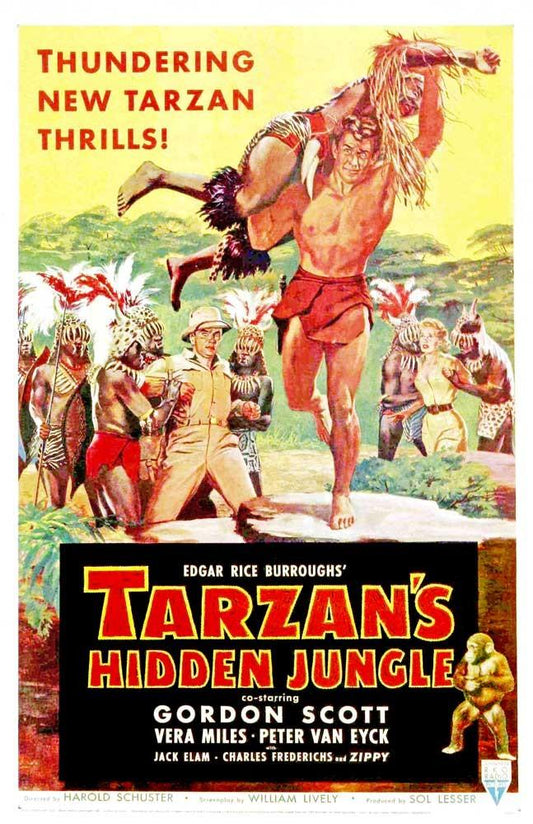 Gordon Scott TARZAN'S HIDDEN JUNGLE movie poster 11x17