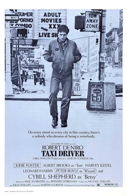 Robert DeNiro TAXI DRIVER blue movie poster 11x17