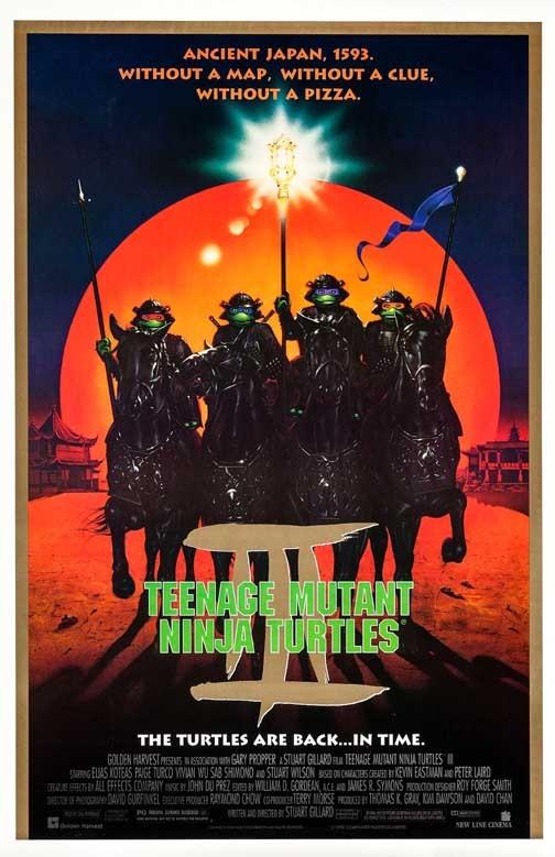 Paige Turco TEENAGE MUTANT NINJA TURTLES 3 Elias Koteas movie poster 11x17