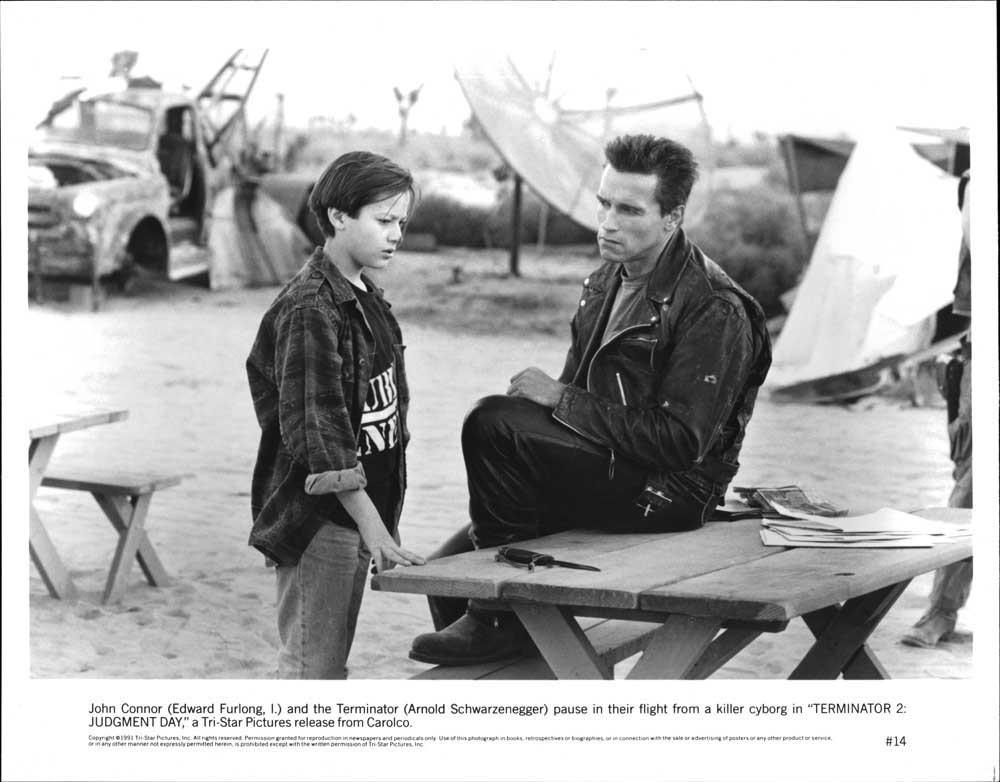 Schwarzenegger TERMINATOR 2 JUDGMENT DAY Furlong original 10x8 press photo 1991