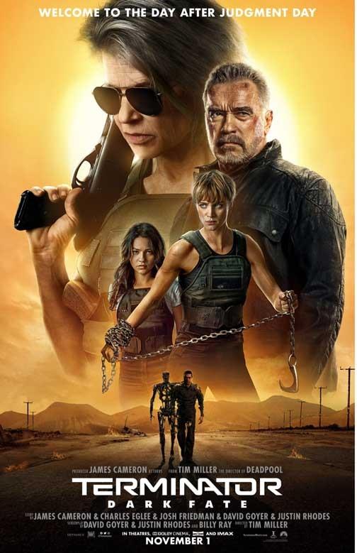 Arnold Schwarzenegger TERMINATOR DARK FATE Linda Hamilton movie poster 11x17