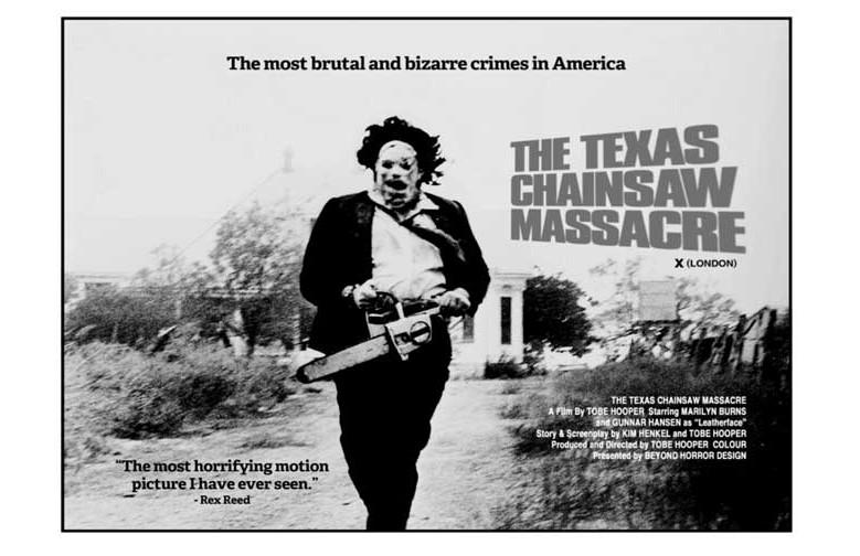 Tobe Hooper's THE TEXAS CHAINSAW MASSACRE movie poster 17x11