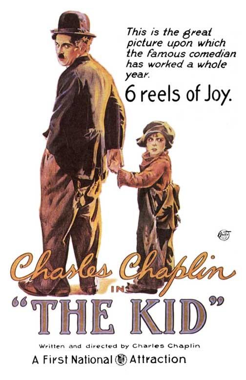 Charlie Chaplin THE KID white movie poster 11x17