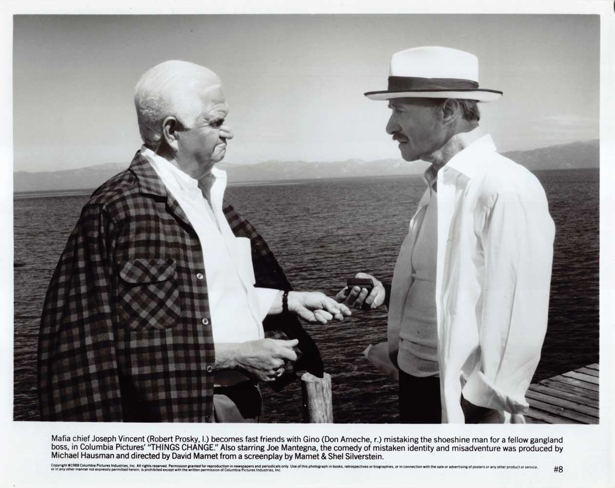 Don Ameche THINGS CHANGE Robert Prosky Joe Mantegna original 8x10 press photos