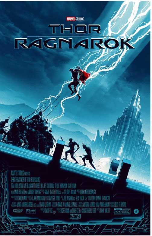 Chris Hemsworth THOR RAGNAROK lightning advance movie poster 11x17