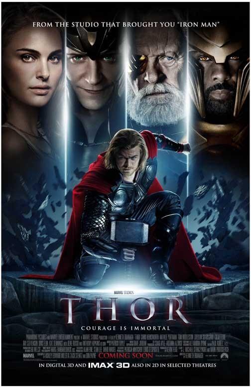 Chris Hemsworth THOR Natalie Portman movie poster 11x17