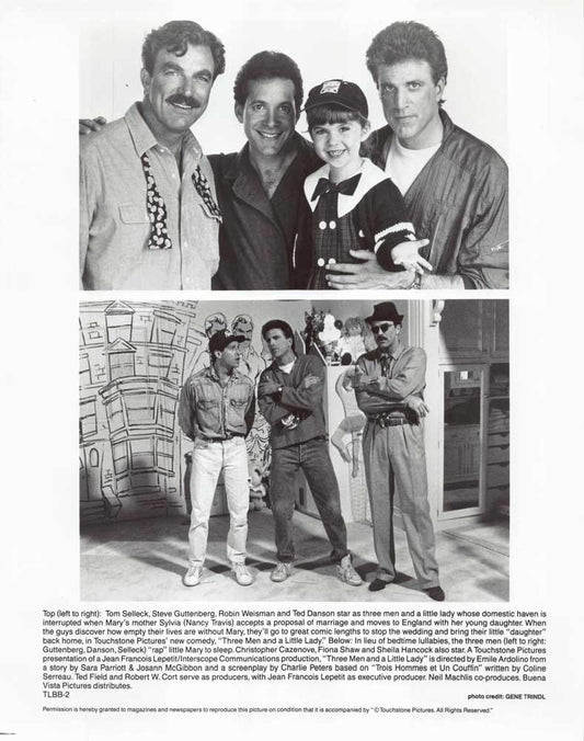 Ted Danson THREE MEN AND A LITTLE LADY Tom Selleck original press photos 1990